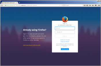 Mozilla Firefox 64-bit screenshot