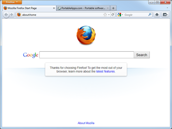 Mozilla Firefox Portable screenshot