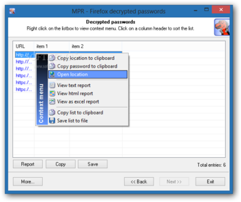 Mozilla Password Recovery screenshot 2