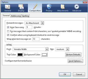 Mozilla Thunderbird nLite Addon screenshot 3