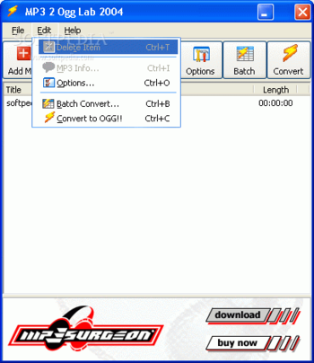 MP3 2 Ogg Lab screenshot 2