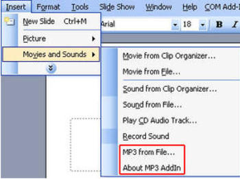 MP3 AddIn screenshot