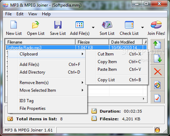 MP3 and MPEG Joiner screenshot 2