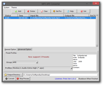 MP3 APE Converter screenshot