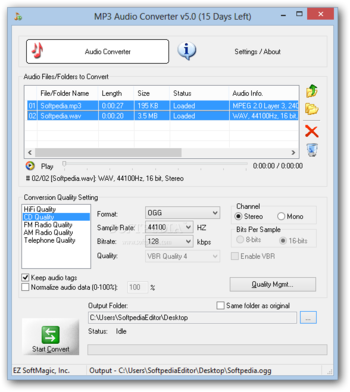 MP3 Audio Converter screenshot