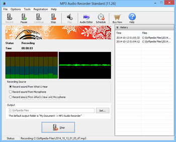 MP3 Audio Recorder Standard screenshot