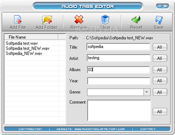 MP3 Audio Tags Editor screenshot