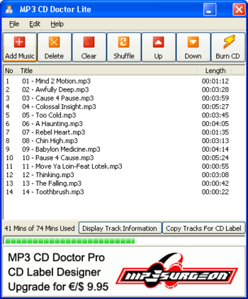 MP3 CD Doctor 2004 screenshot
