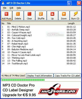 MP3 CD Doctor 2004 screenshot 3