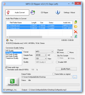MP3 CD Ripper screenshot