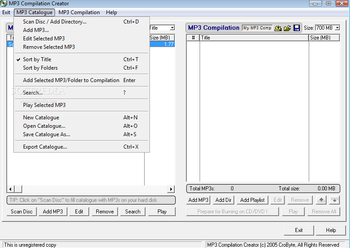 MP3 Compilation Center screenshot 2