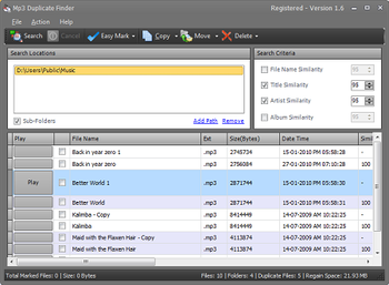 Mp3 Duplicate Finder screenshot