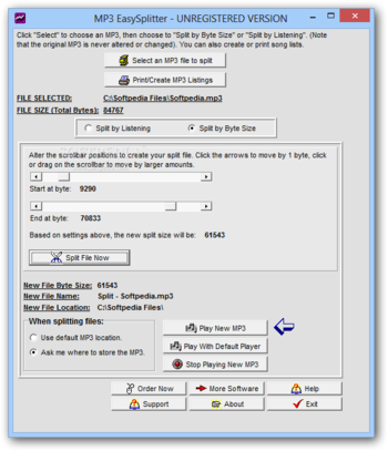 MP3 EasySplitter screenshot 2