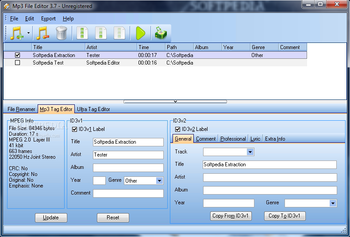 Mp3 File Editor screenshot