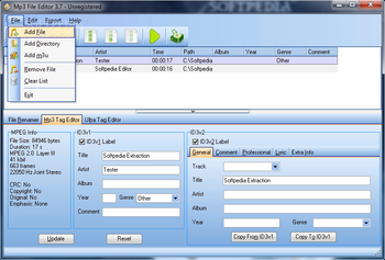 Mp3 File Editor screenshot 2