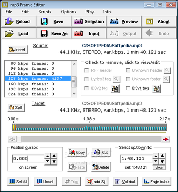 Mp3 Frame Editor screenshot