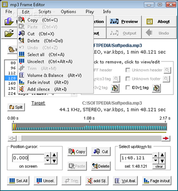 Mp3 Frame Editor screenshot 2