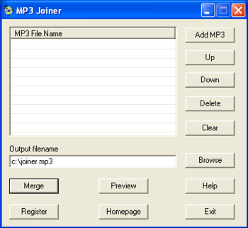 MP3 Joiner screenshot