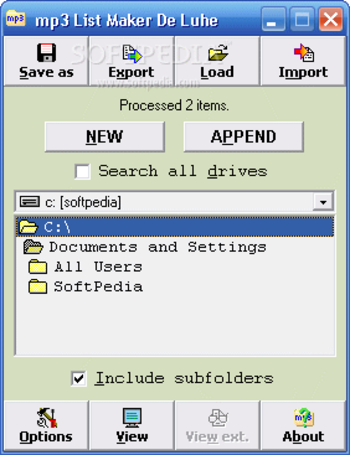 Mp3 List Maker De Luhe screenshot