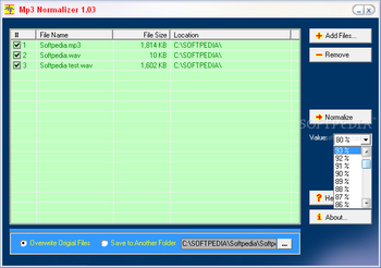 MP3 Normalizer screenshot