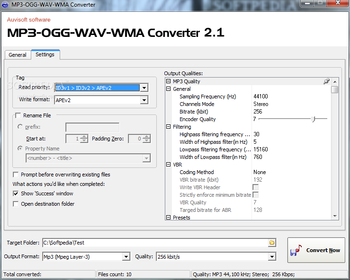 MP3-OGG-WAV-WMA Converter screenshot 2