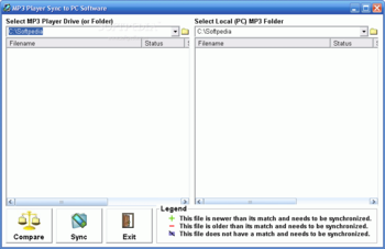 MP3 Player Sync to PC Software screenshot