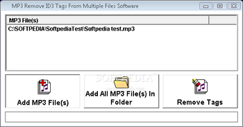 MP3 Remove ID3 Tags From Multiple Files Software screenshot