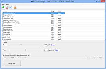 MP3 Speed Changer screenshot