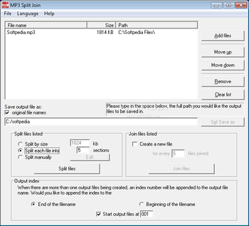 MP3 Split Join screenshot