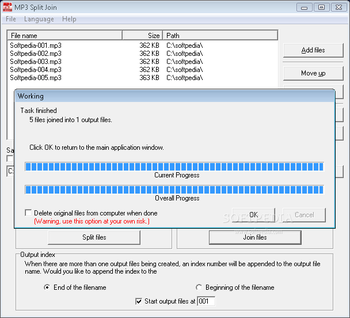 MP3 Split Join screenshot 3