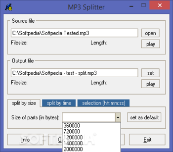 MP3 Splitter screenshot