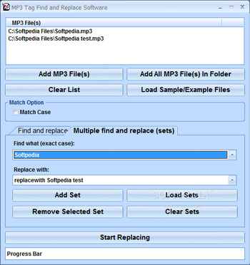 MP3 Tag Find and Replace Software screenshot 2