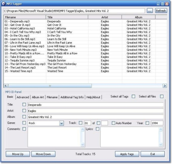 MP3 Tagger screenshot