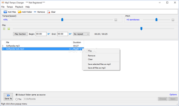 Mp3 Tempo Changer screenshot
