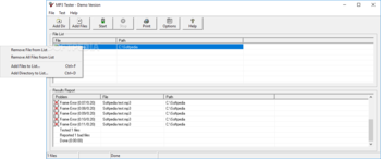 MP3 Tester screenshot