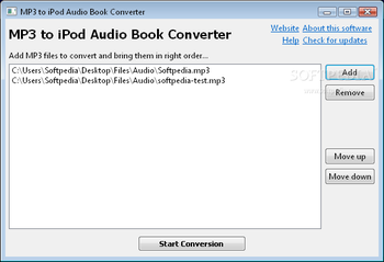 MP3 to iPod Audio Book Converter screenshot
