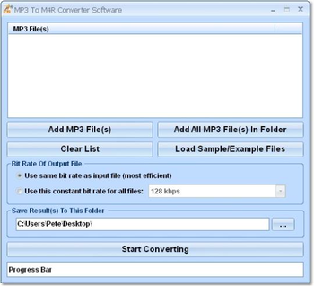 MP3 To M4R Converter Software screenshot