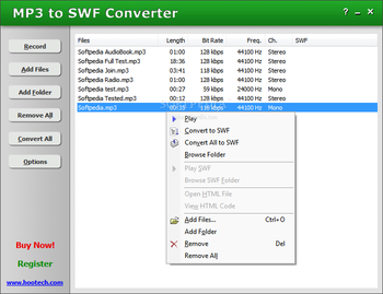 MP3 to SWF Converter screenshot