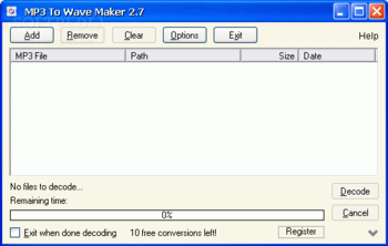 MP3 To Wave Maker Plus screenshot