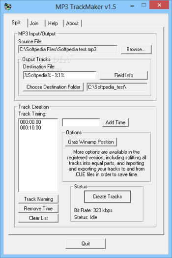 MP3 TrackMaker screenshot