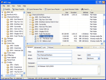 MP3 WMA OGG Tag Edit screenshot