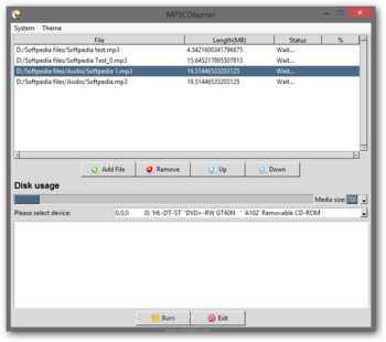 MP3CDburner screenshot