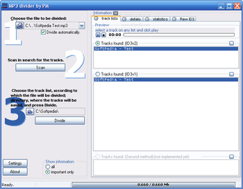 mp3divider screenshot