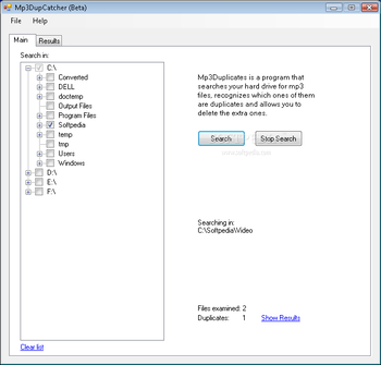 Mp3DupCatcher screenshot