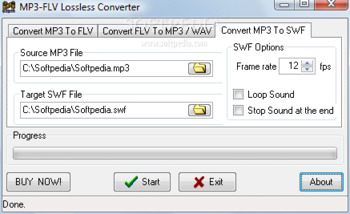 MP3FLV Lossless Converter screenshot 2
