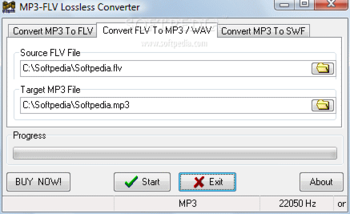 MP3FLV Lossless Converter screenshot 3