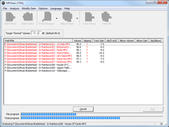 MP3Gain Portable screenshot