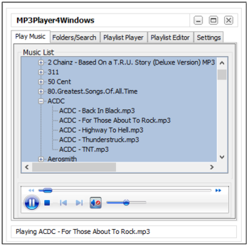 MP3Player4Windows screenshot