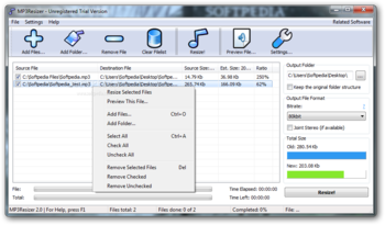 MP3Resizer Portable screenshot