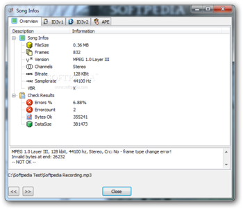 MP3Test screenshot 2